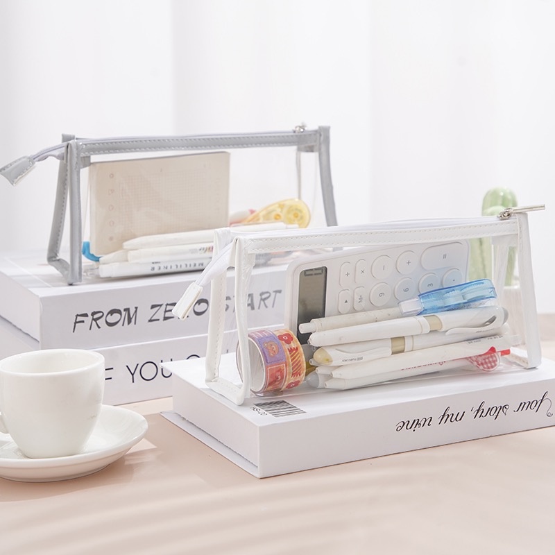 Túi Đựng Bút / Mỹ Phẩm Cỡ Lớn Chống Thấm Nước Thời Trang Tiện Dụng Mang Theo Du Lịch Ốp