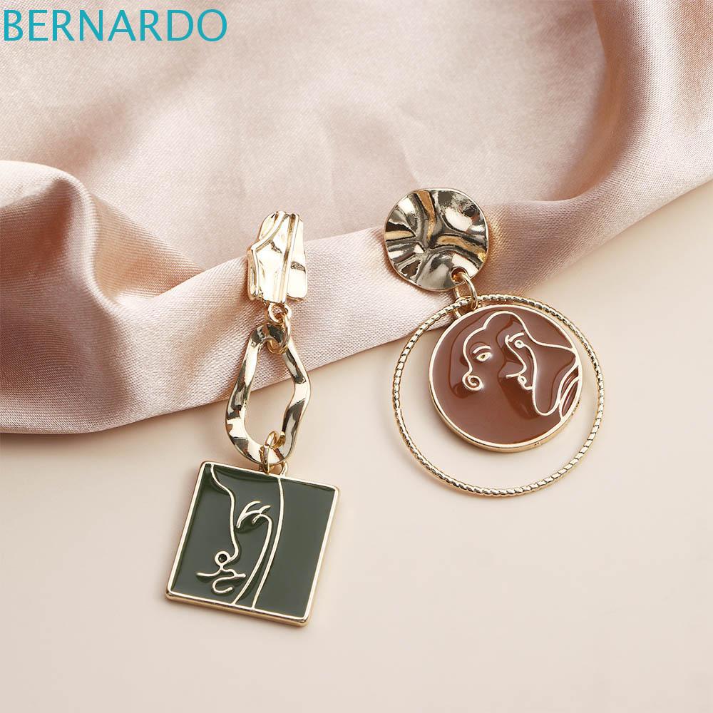 Bông Tai Bất Đối Xứng Hình Khuôn Mặt Độc Đáo Thời Trang