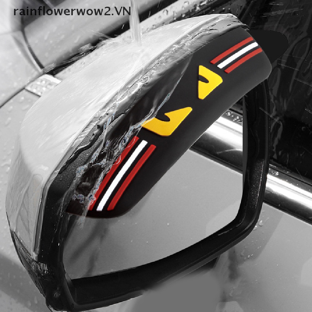 1 Cặp Vỏ Bọc Gương Chiếu Hậu Xe Hơi Chống Nước Mưa Họa Tiết Hoạt Hình Sáng Tạo