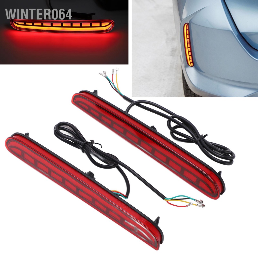 Winter064 Đèn LED cản sau báo rẽ động màu đỏ IP67 Thay thế chống nước cho Fit 2020