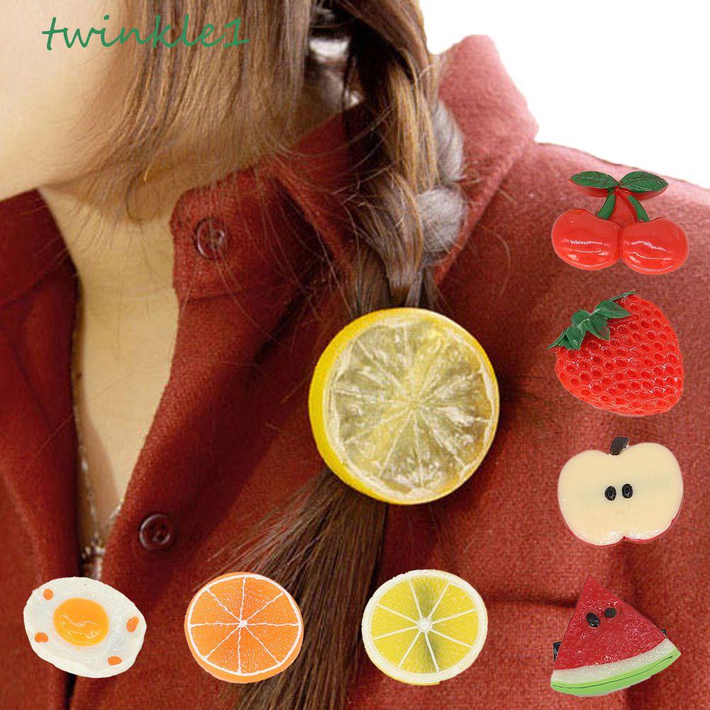 Kẹp Tóc BB Họa Tiết Trái Cây Lấp Lánh Cho Bé Gái