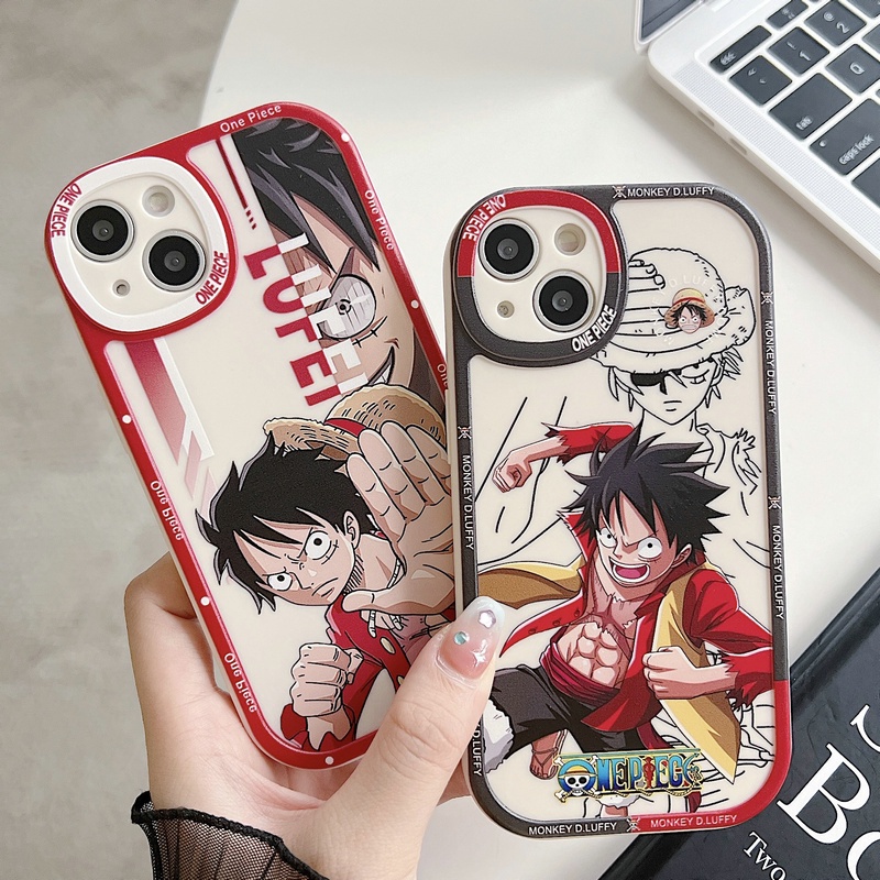 Casing Samsung Galaxy S23 S22 Ultra 5G S21 Plus S20 FE A54 A34 A24 A04 A14 A20S A71 A73 A53 A52 A52S A03S A02S A10S A12 M12 A50 A50S A30S S22+ S20+ MONKEY D.LUFFY Fulll Fine Hole Shockproof Soft Phone Case XPN 59