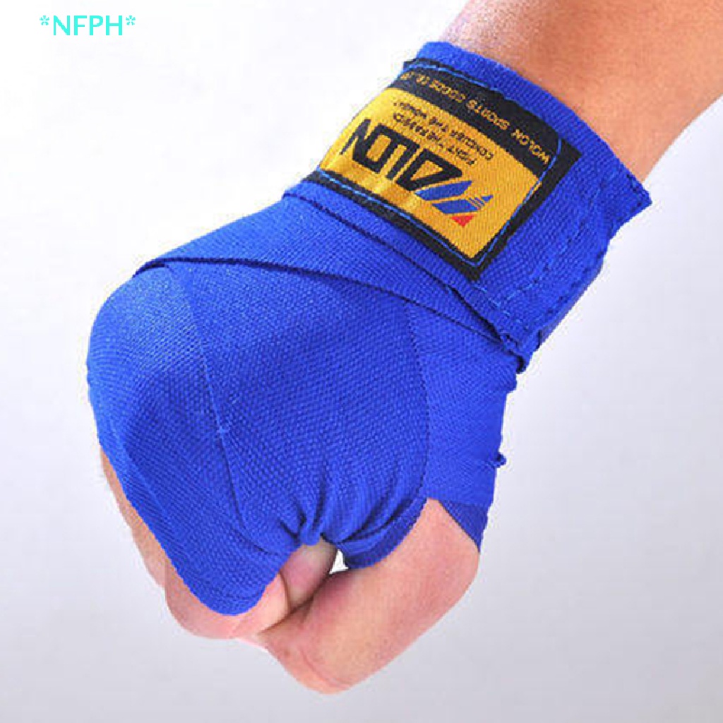 1 Cặp Đai Quấn Cổ Tay Bằng Cotton Hỗ Trợ Tập Taekwondo Muay Thai / MMA Mới