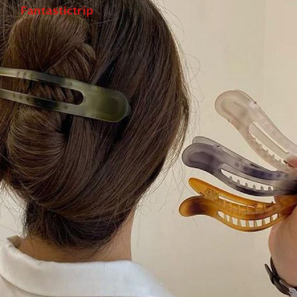 [Fantastictrip] Kẹp Tóc Đuôi Vịt Bằng Acrylic Nhám Cỡ Lớn Mới