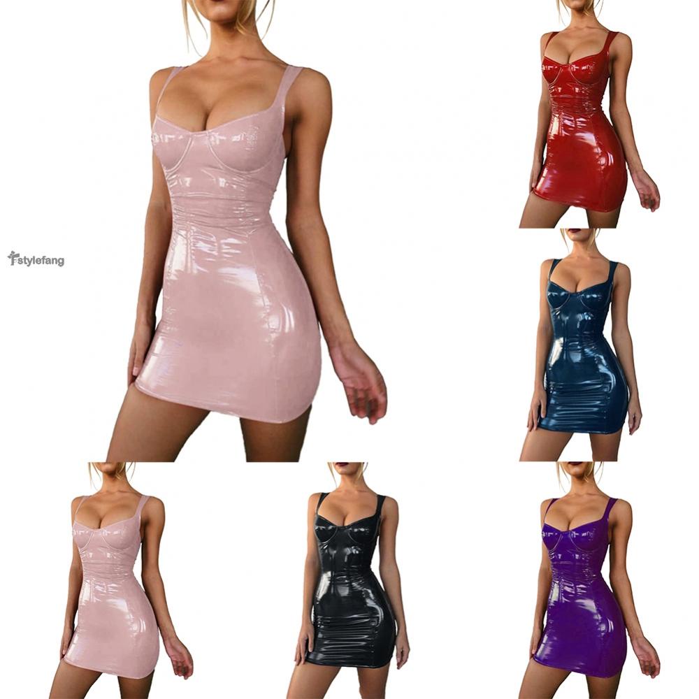 Đầm Ngủ Babydoll Chất Da Thiết Kế Quyến Rũ Cho Phái Nữ