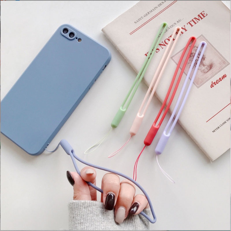 Dây Đeo Điện Thoại / Chìa Khóa / Máy Ảnh Bằng Silicon Họa Tiết Dễ Thương Tiện Dụng