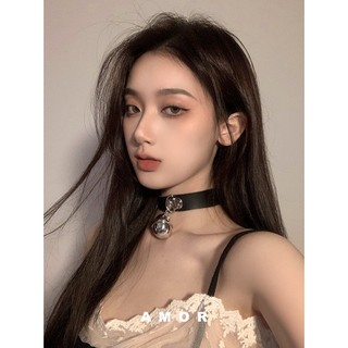 Chuông da cổ choker cổ nữ Dây đeo cổ nam