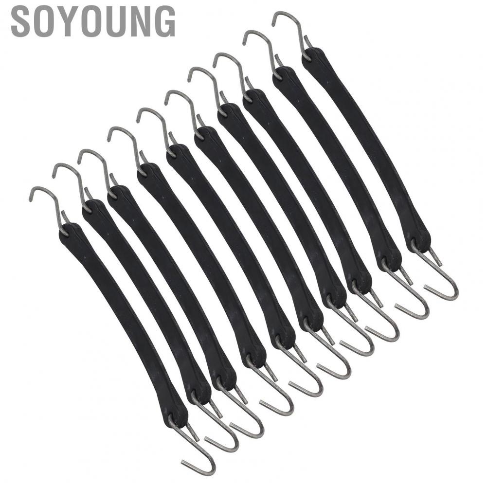 Soyoung Motorcycle Tie Downs  Trailer Tarp Straps Break Resistant 10in Rubber  for Camper