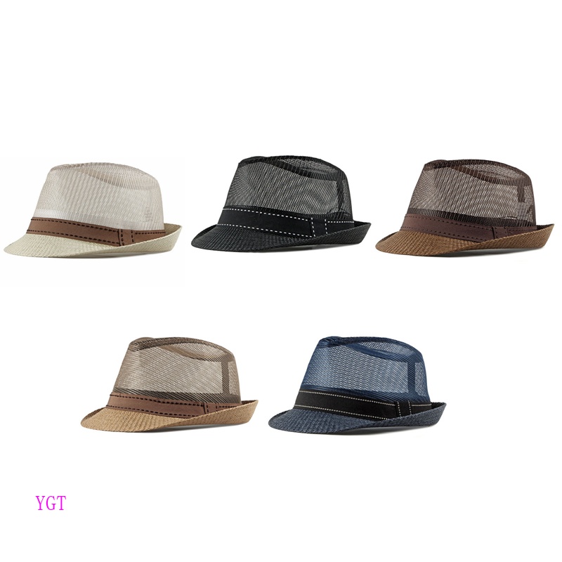 Ygt Mũ Cao Bồi Bằng Vải Lanh Thoáng Khí Chống Nắng Ngoài Trời Có Thắt Lưng Phong Cách Cao Bồi Phương Tây