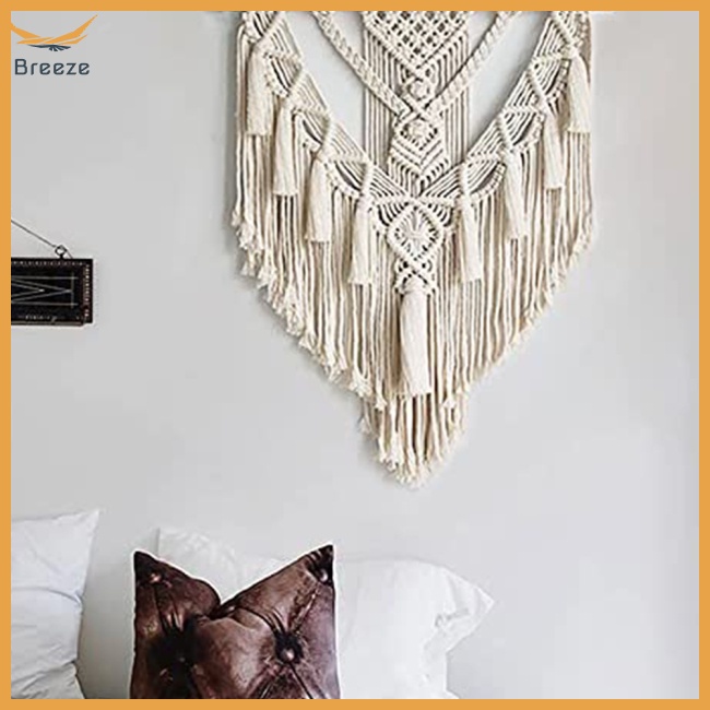 Thảm Treo Tường Bằng Cotton Màu Sắc Đơn Giản Phong Cách Boho