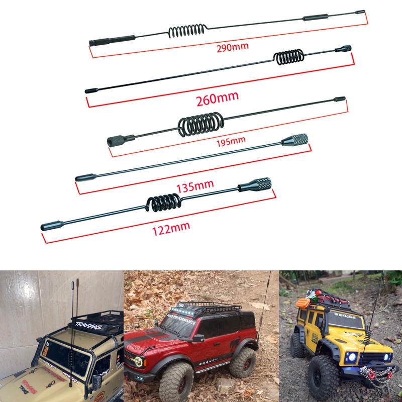 1 Ăng Ten Trang Trí 122mm-290mm Cho Xe Điều Khiển Từ Xa 1 / 10 1 / 18 1 / 24 Crawler Car Traxxas TRX4 Defender TRX4-M Bronco AXIAL SCX24