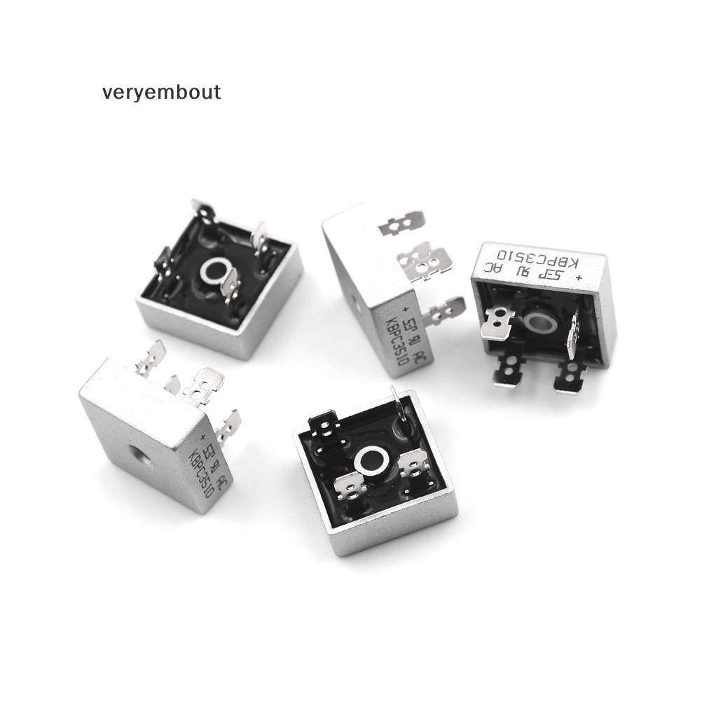 Set 5 Cầu Đơn Chỉnh Lưu 35A 1000V KBPC3510 AH n Bằng Kim Loại Chuyên Dụng