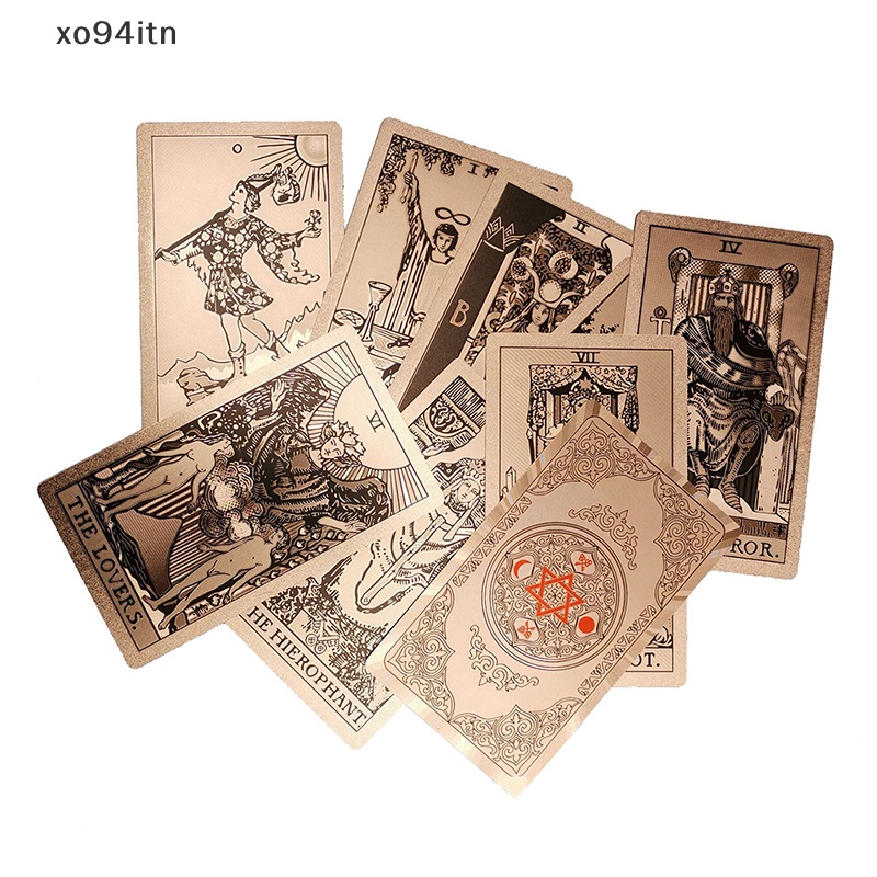 Bộ Bài Tarot Bằng Giấy Mạ Vàng Chống Thấm Nước Và Mài Mòn