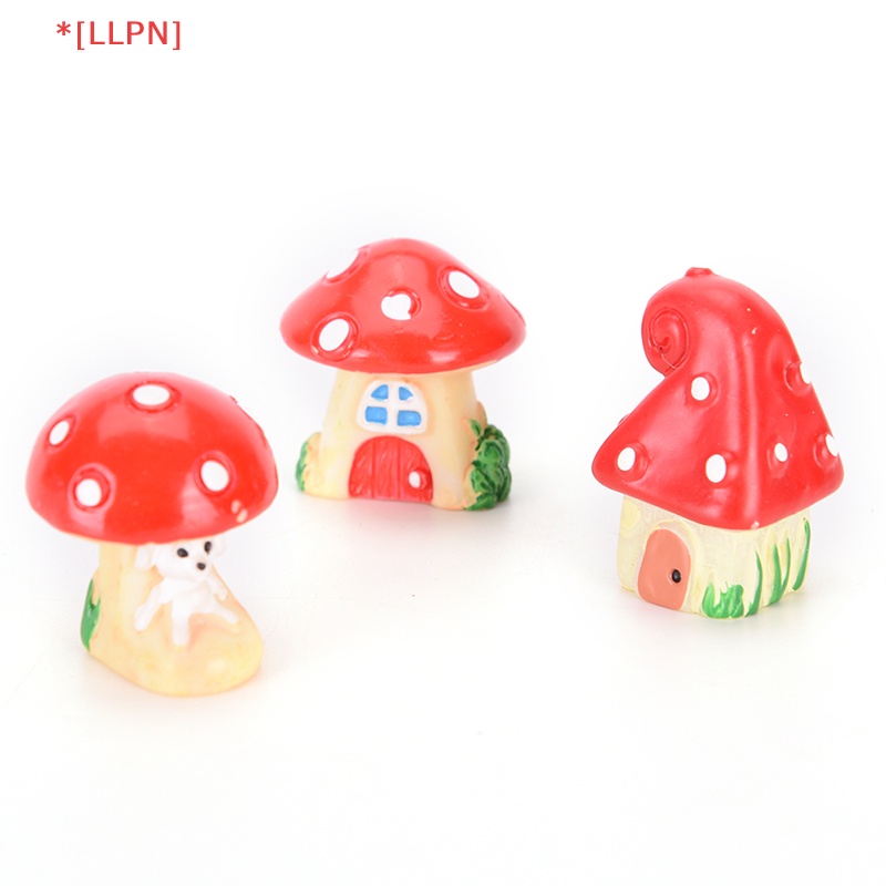 [loyaltysun] Đồ trang trí Ngôi Nhà Nấm Bằng Nhựa Resin Thủ Công Trang Trí Sân Vườn Chào Mừng