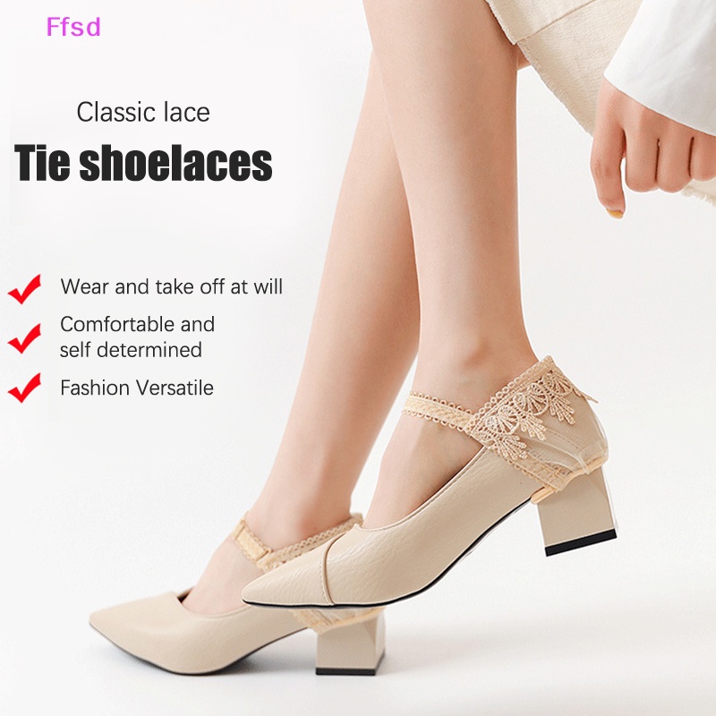 1 Cặp Dây Buộc Giày Cao Gót Co Giãn Chống Rơi Thời Trang Cho Nữ