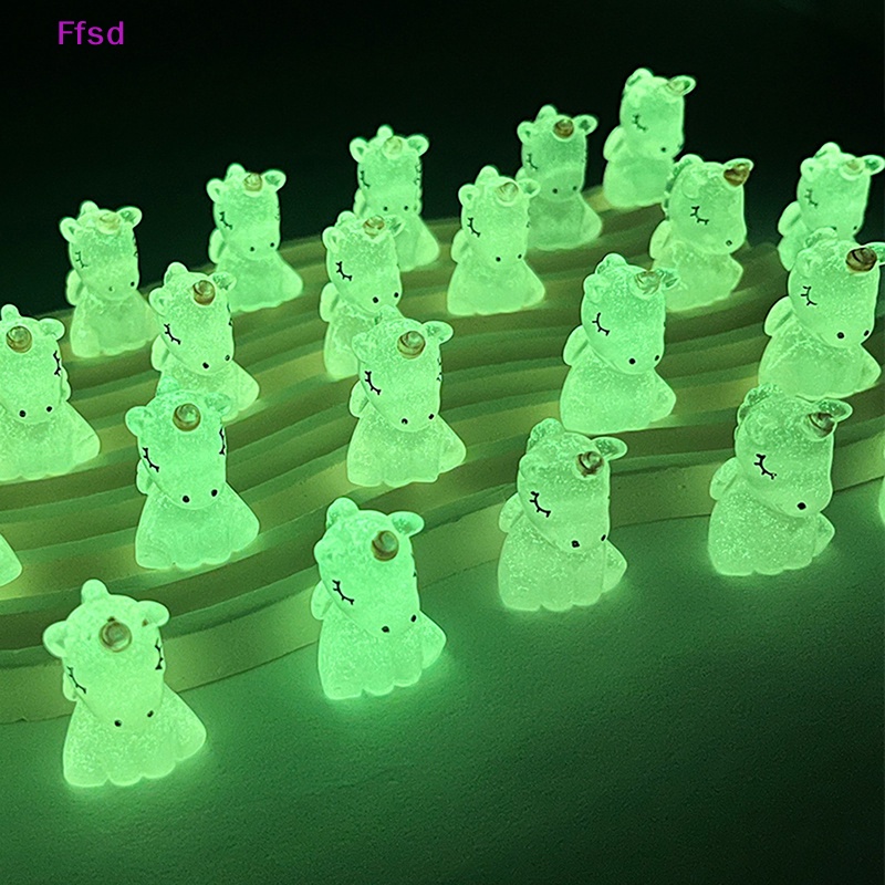 {Ffsd} Bộ 5 Phụ Kiện Trang Sức Nghệ Thuật Hình Kỳ Lân Huỳnh Quang DIY Bằng Nhựa Resin Cho Crafg