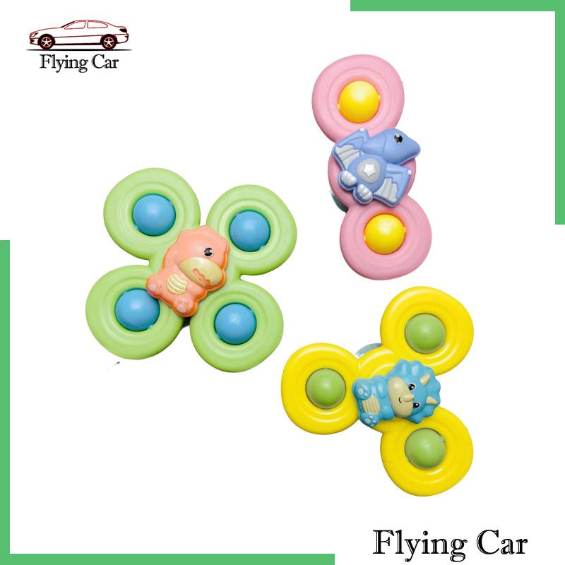 [Lzdjfmy2] 3 Con Quay Đồ Chơi Fidget Spinner Hoạt Hình Có Cốc Hút Làm Quà Tặng Tương Tác Ngày