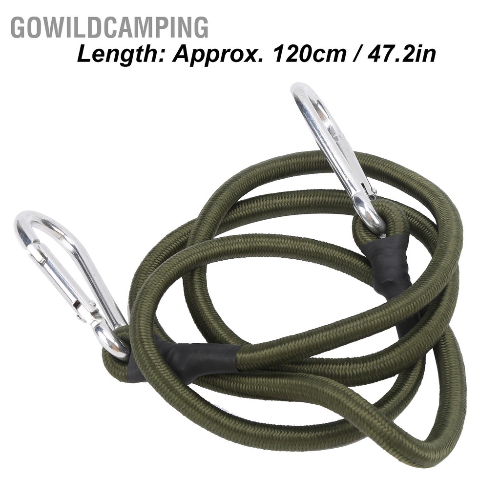 Hàng HOT GoWildCampingDây Bungee 120cm có móc Dây đeo nặng Dây cao su đàn hồi để câu cá cắm trại