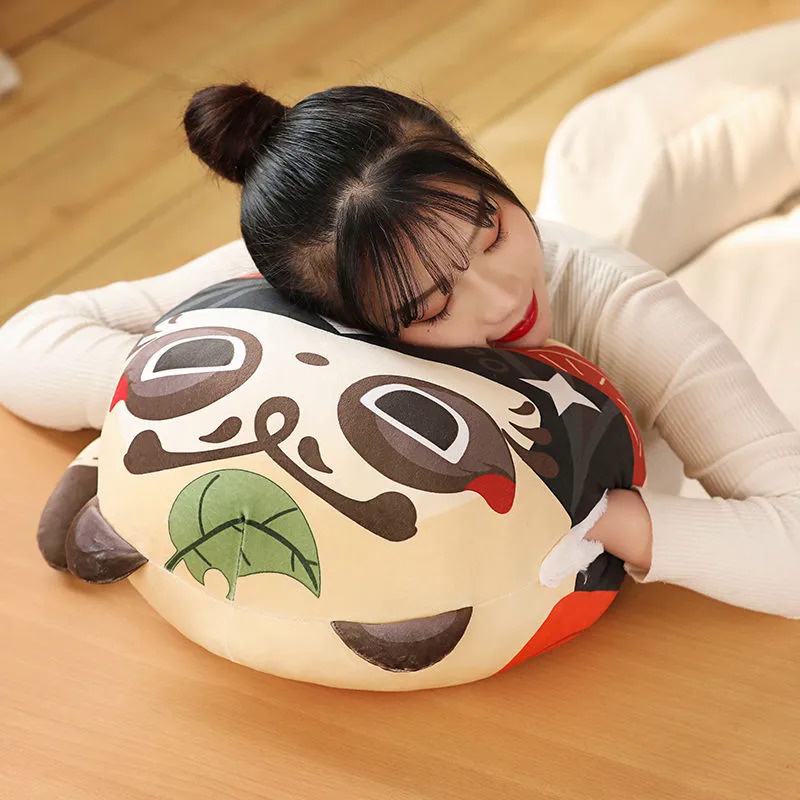 ★Genshin Impact★Gối Nhồi Bông Hình Bánh Bao Hai Chiều Phong Cách Ninja Dễ Thương