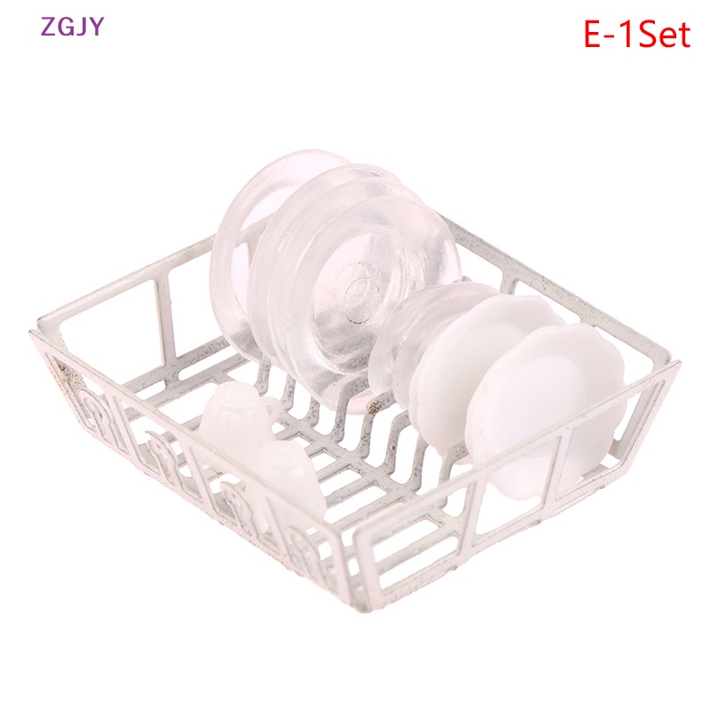 1 Bộ Cốc / Đĩa / Cốc / Dĩa Mini Tỷ Lệ 1: 12 Độc Đáo Trang Trí Nhà Búp Bê Mới