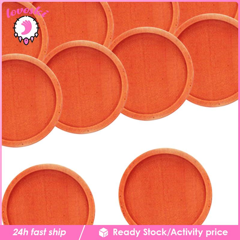 Set 10 Ghim Cài Áo Bằng Gỗ Hình Khay Đựng Đồ DIY