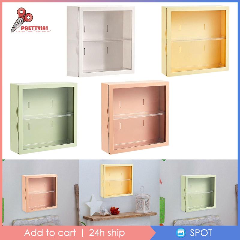 [Prettyia1] Hộp Trưng Bày Đồ Chơi / Mô Hình Hành Động Mini 2 Tầng Trong Suốt