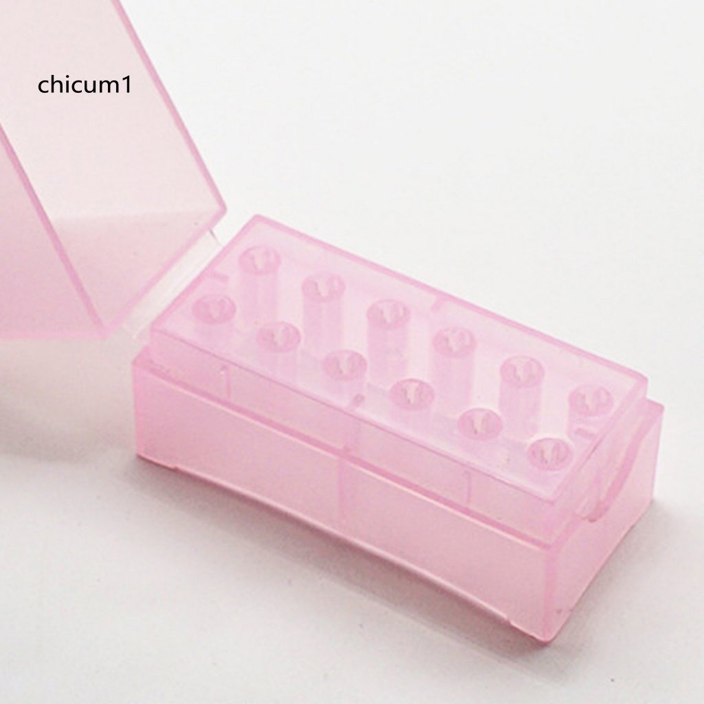 Hộp Đựng Đầu Mài Móng Tay Chống Bụi Dễ Lau Chùi Tiện Dụng