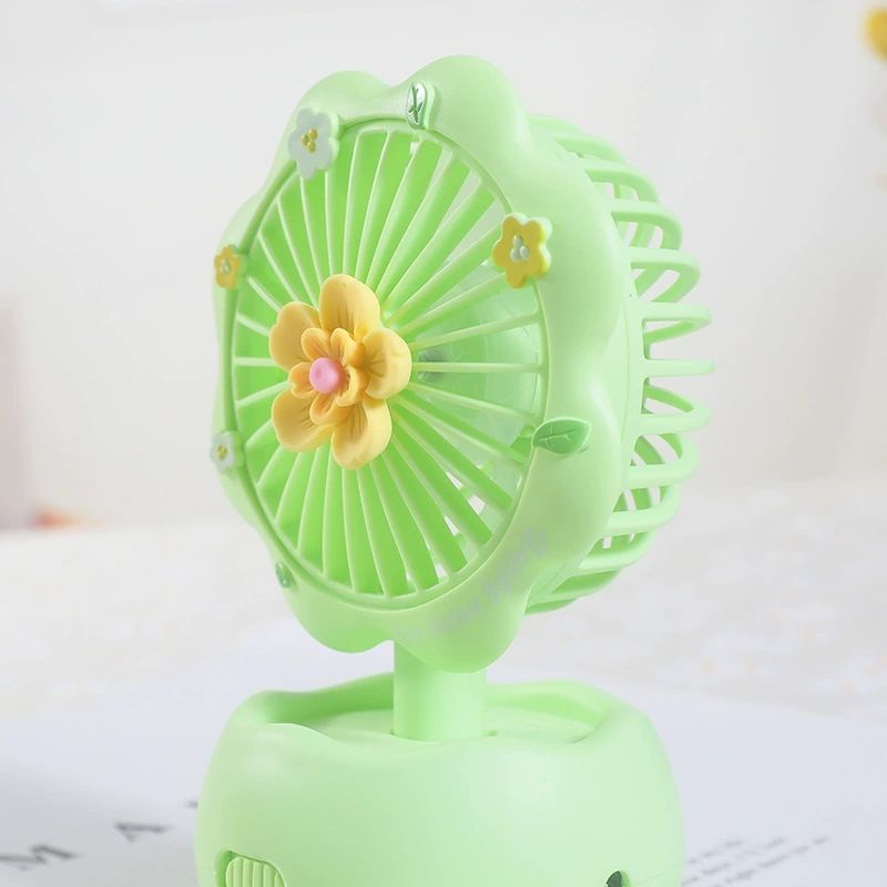 Quạt Sạc usb Mini Cầm Tay Để Bàn Hình Hoa Cho Bé Gái