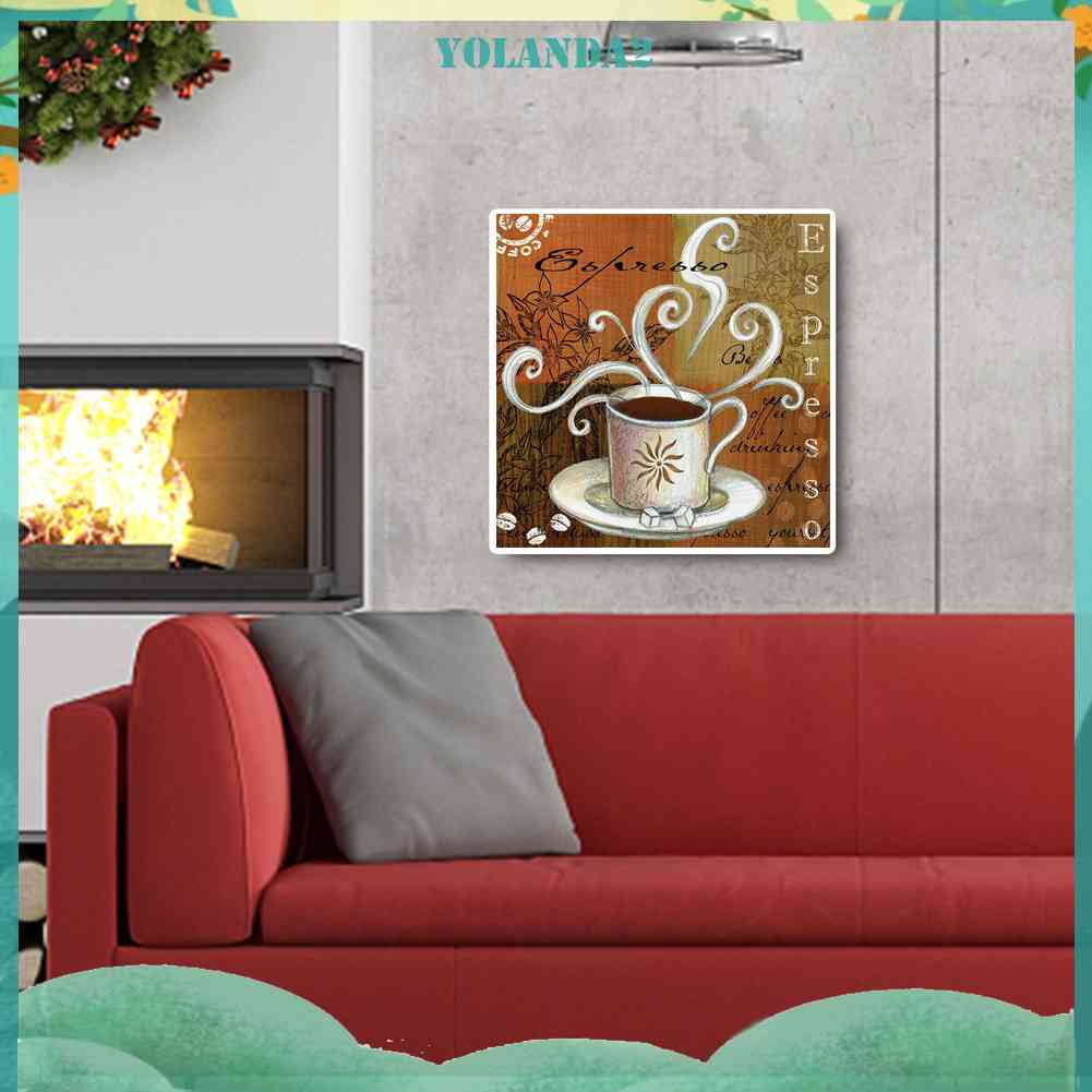 Bộ Tranh Đính Đá 5D Toàn Diện Họa Tiết Ly Cà Phê Độc Đáo DIY