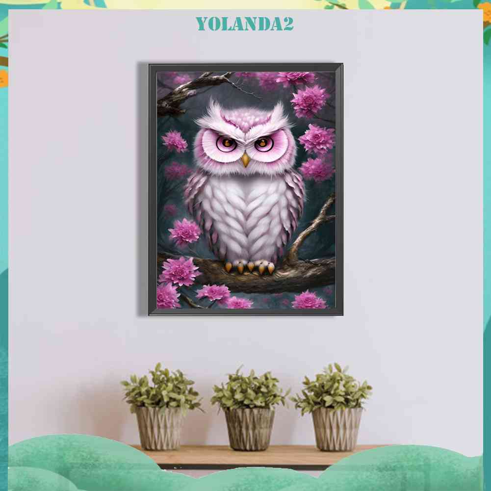 Tranh Đính Đá Kim Cương Toàn Bộ 5D DIY Hình Vẽ Con Cú