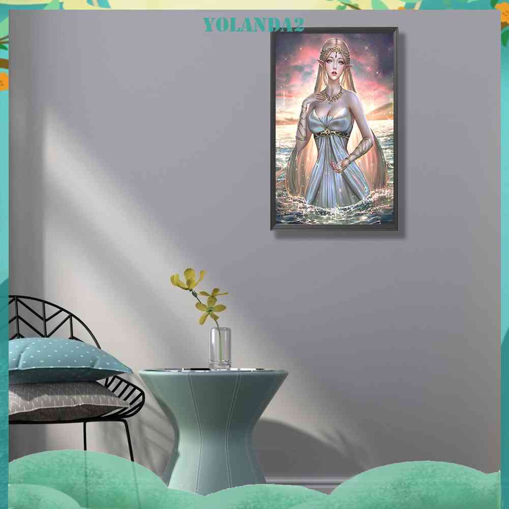 Tranh Đính Đá Kim Cương Toàn Bộ 5D DIY Hình Vẽ Nữ Thần Trang Trí Nhà Cửa