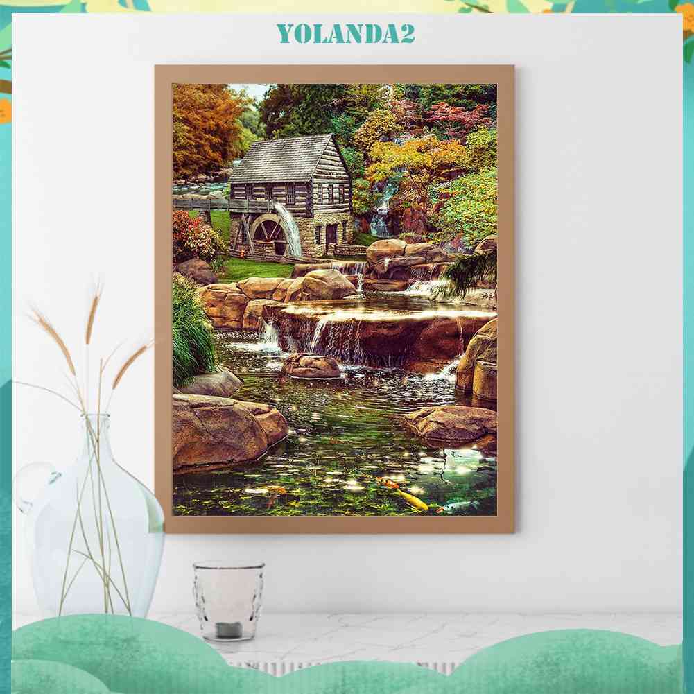 Tranh Đính Đá Kim Cương Toàn Bộ 5D DIY Hình Vẽ Phong Cảnh Trang Trí Nhà Cửa