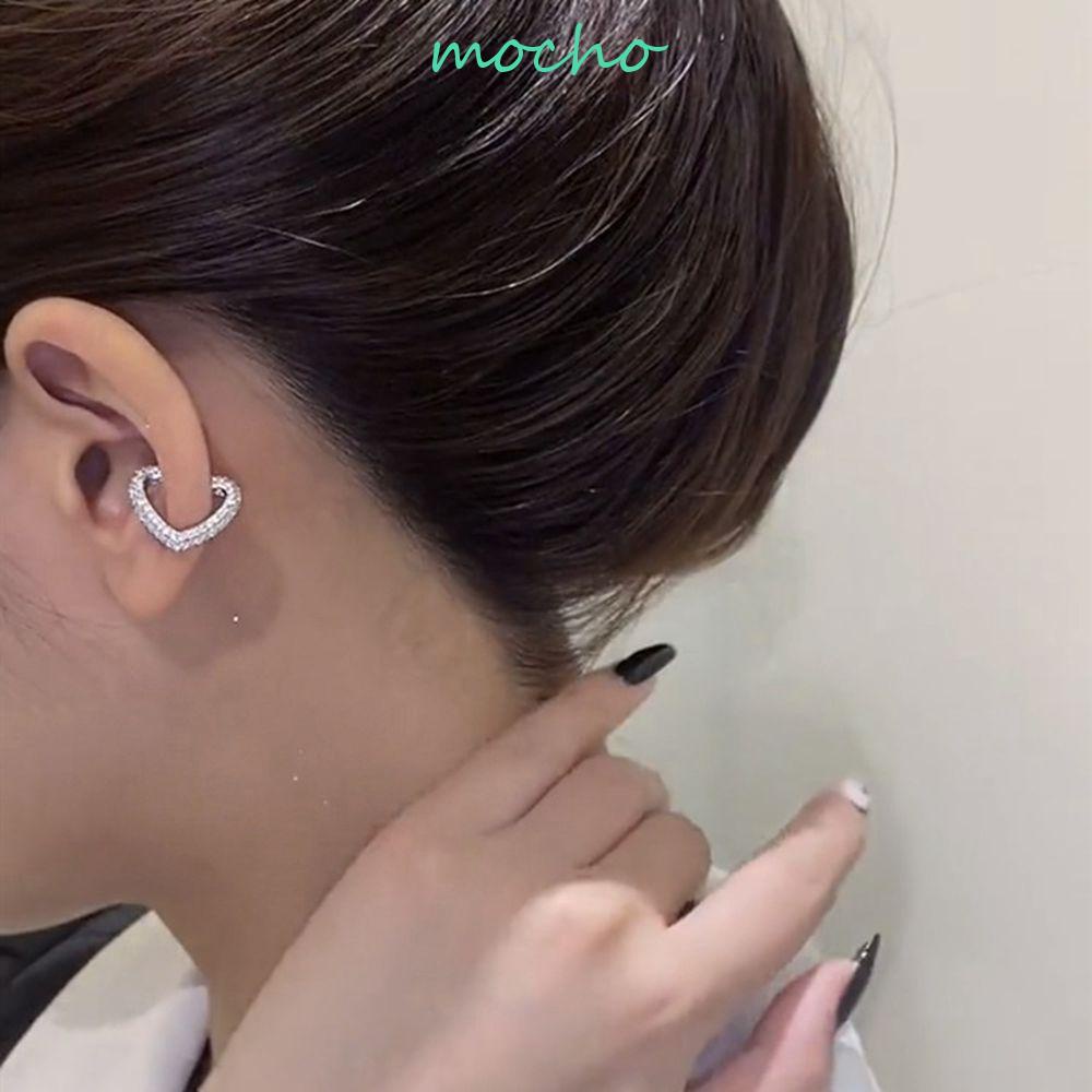 Bông Tai Hình Trái Tim Đơn Giản Sáng Bóng Thời Trang Cho Nữ