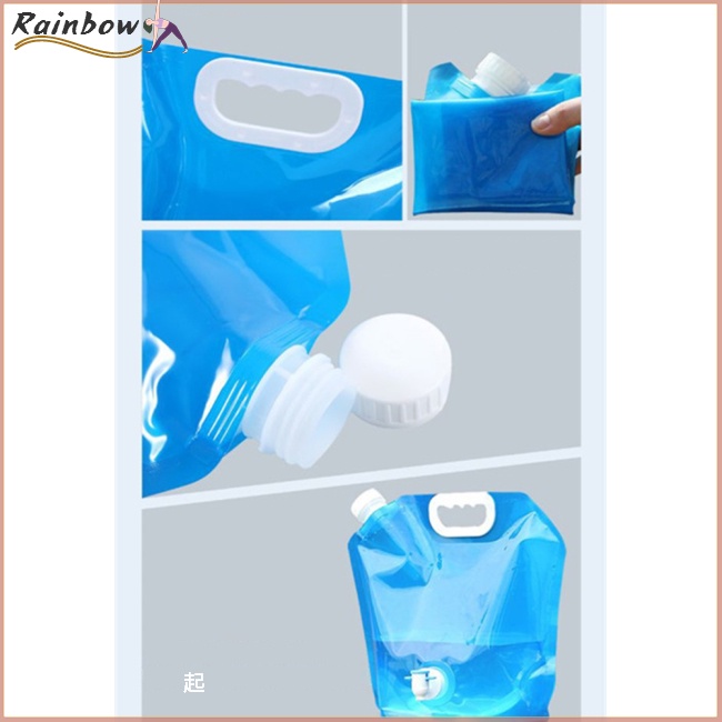 Túi Đựng Nước Dung Tích Lớn 5 / 10l Có Thể Gấp Gọn Tiện Dụng Mang Theo Du Lịch Cắm Trại