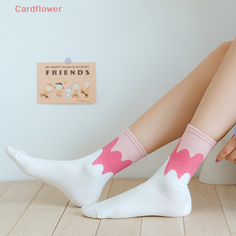 1 Cặp Vớ Cotton Giữ Ấm Màu Kẹo Ngọt Thời Trang Thu Đông Dành Cho Nữ