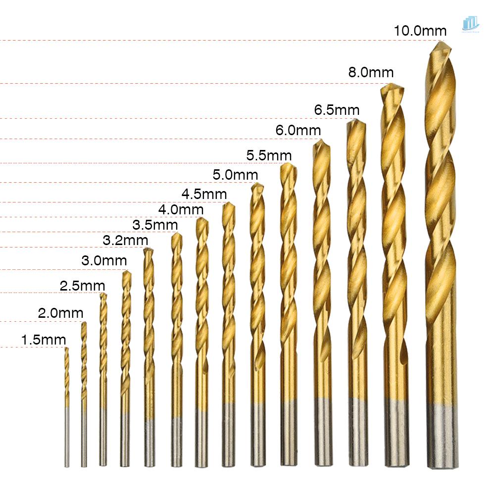 Bộ Mũi Khoan Xoắn Titan 99 Món Tốc Độ Cao Kèm Hộp Đựng Bằng Hợp Kim Nhôm Đồng Cho Gỗ / s2mwvn