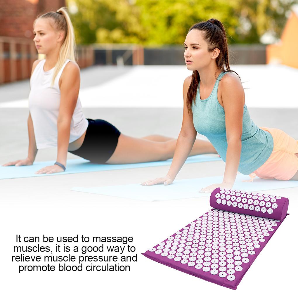 Bộ Thảm Tập Yoga Bấm Huyệt Kèm Gối Kim Tiện Dụng