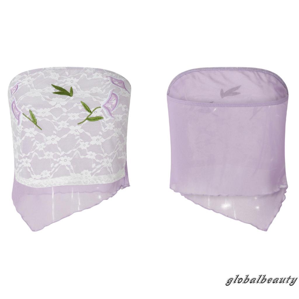 Áo Ống Ren Hoa Không Tay Thời Trang Mùa Hè Dành Cho Nữ