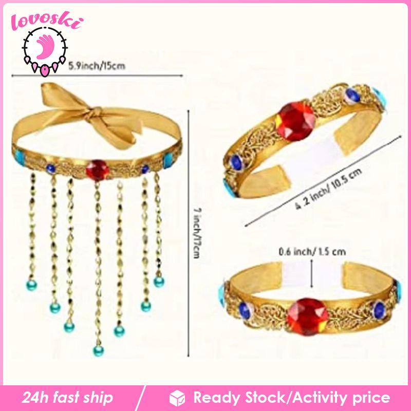 Set 3 Băng Đô Cài Tóc Hình Rắn Đính Hạt Dùng Hóa Trang