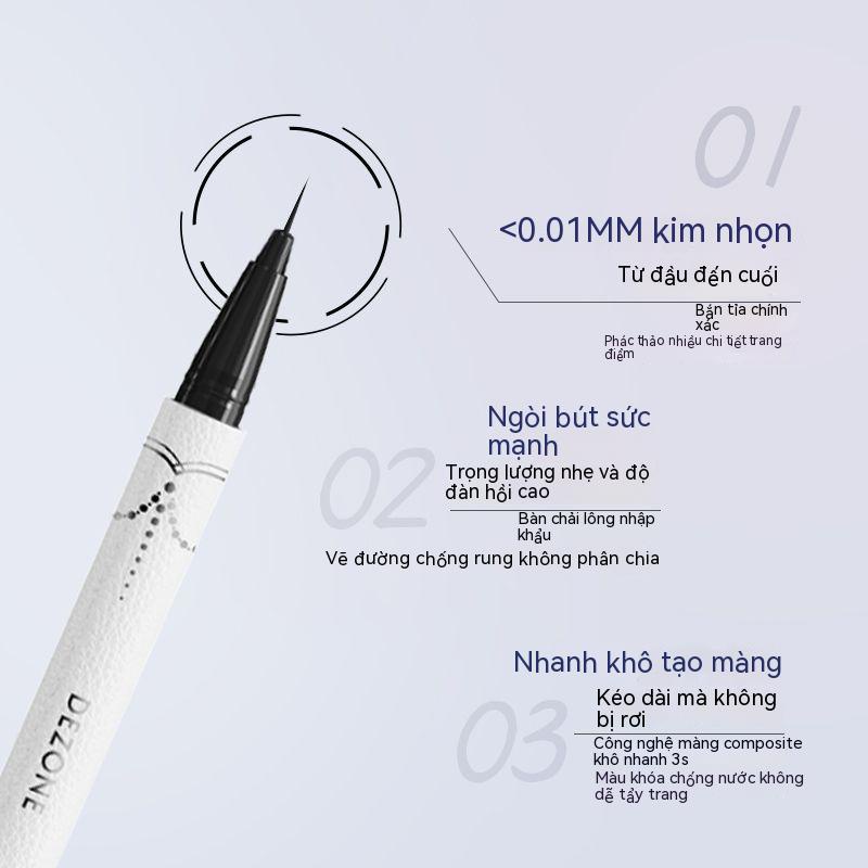 Bút Kẻ Mắt DEZONE Đầu Siêu Mảnh Dưỡng Ẩm Phong Cách Hàn Quốc
