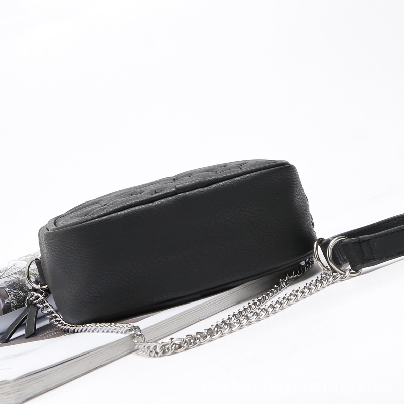 Ielgy Túi Đeo Vai Hình Vuông Màu Trơn Phối Dây Xích Mẫu Ngôi Sao Phong Cách Nước