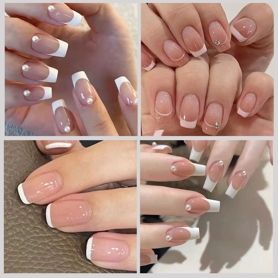 Set 6 Tấm Sticker Dán Móng Màu Đen Kiểu Pháp