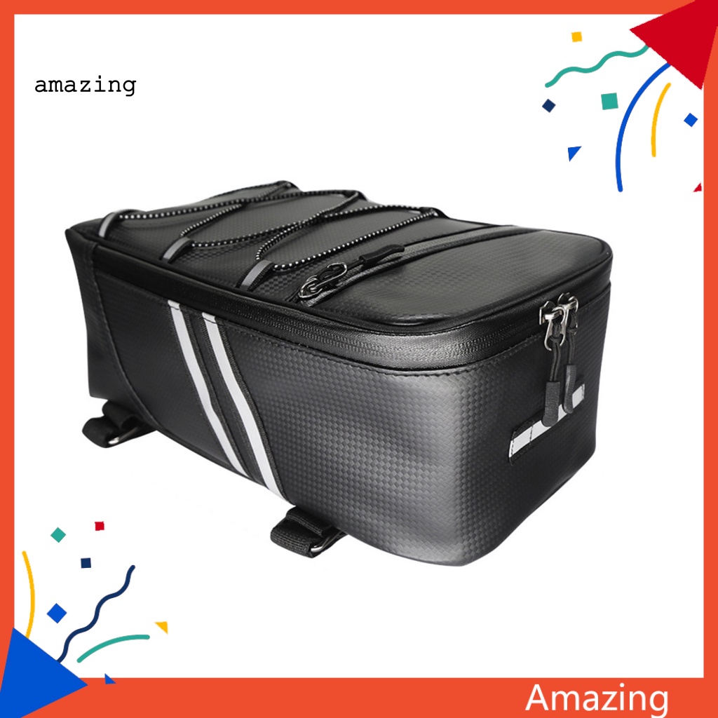 1 Bộ Túi Giả Da Đựng Đồ Gắn Yên Sau Xe Đạp Dung Tích Lớn Chống Biến Dạng