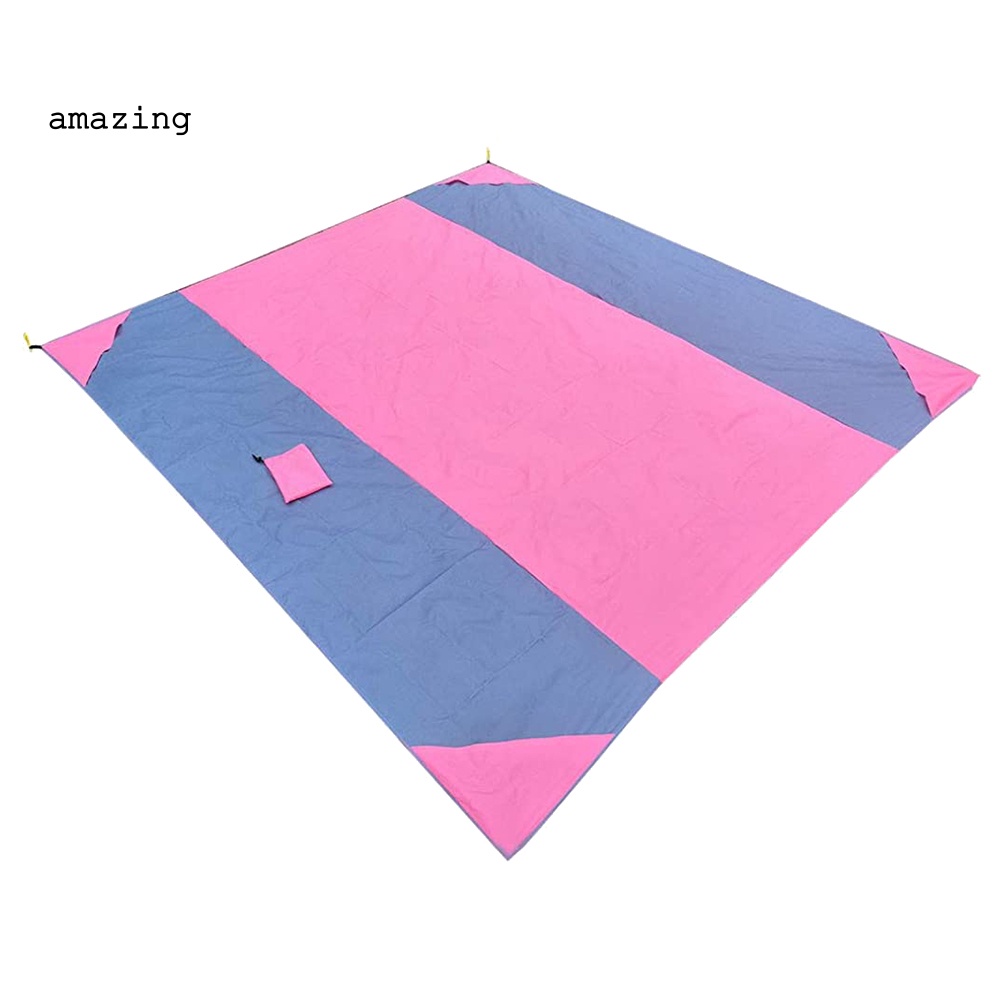 Thảm Cắm Trại / Đi Biển / Dã Ngoại Chống Thấm Nước Hình Khối Màu Sắc Có Thể Gấp Gọn