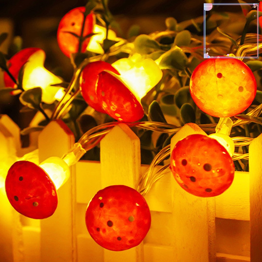 [DDJ] Dây Đèn LED Hình Nấm Mềm Mại Bảo Vệ Mắt Không Gây Chói Mắt Trang Trí Nhà Cửa / Tiệc Tùng