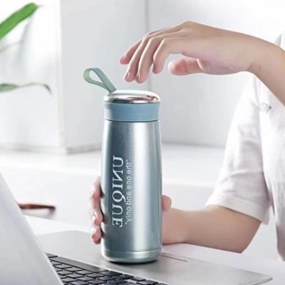 Bình giữ nhiệt inox 304 cốc pha trà cầm tay xách tay nam nữ phong cách Hàn Quốc có lưới lọc ngăn trà mini