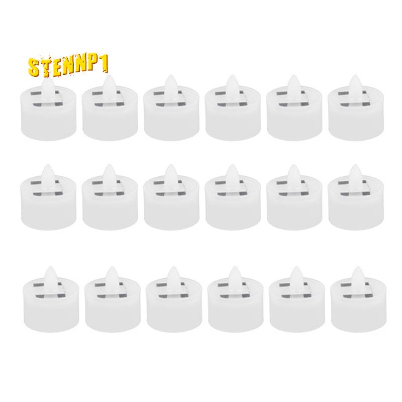 Bộ 18 Đèn LED Hình Nến Chống Thấm Nước Sử Dụng Năng Lượng Mặt Trời Có Thể Sạc Lại (1.5X1.4 Inch)