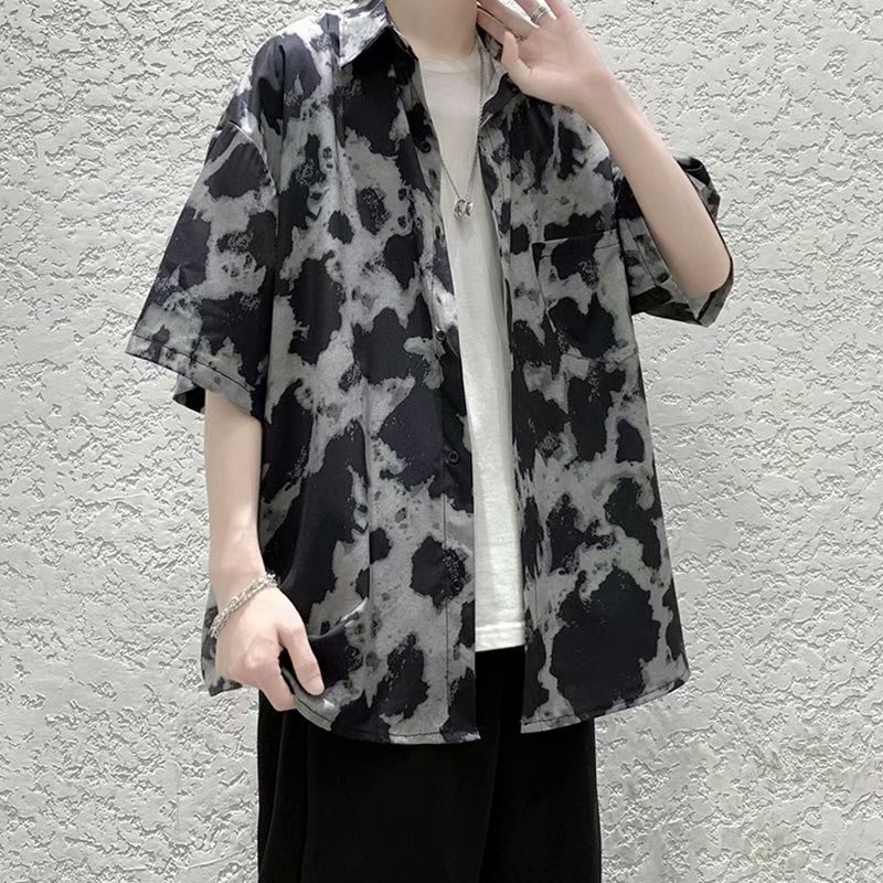 Áo Sơ Mi Tay Ngắn Nhuộm Màu Phong Cách Hong Kong Cổ Điển Thời Trang Cho Nữ