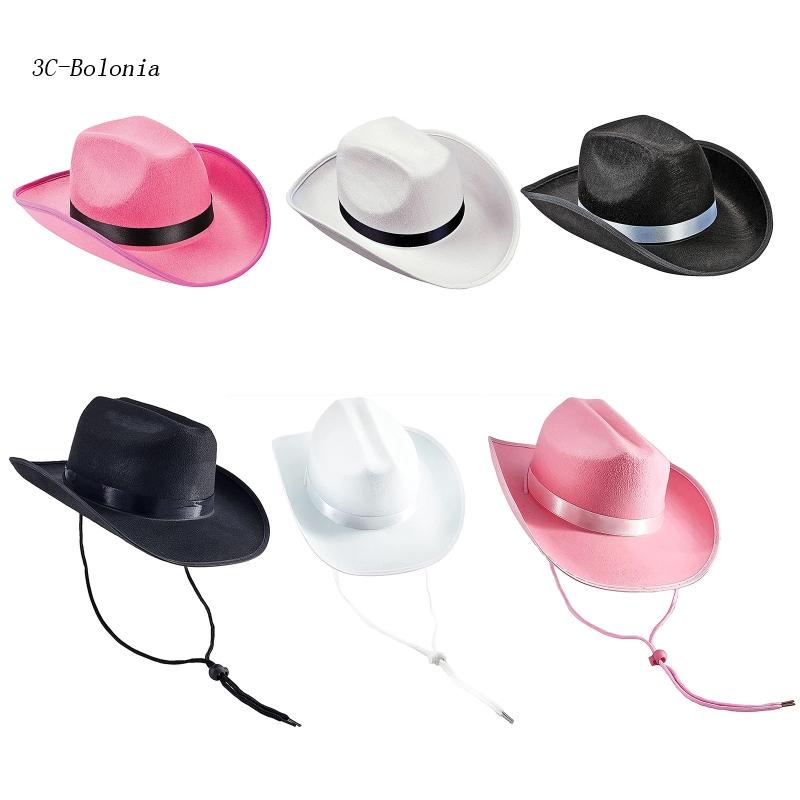 Mũ Fedora Vải Nỉ Màu Sắc Trơn Phong Cách Cao Bồi Cổ Điển Dành Cho Nam Nữ