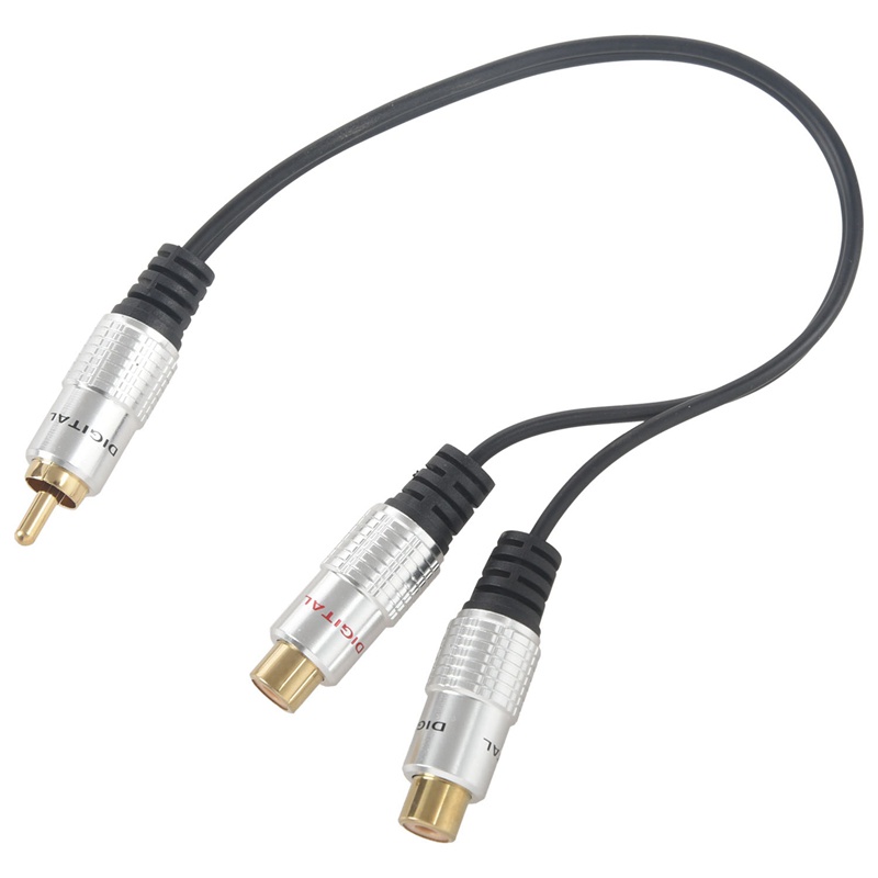 Cáp Chia Âm Thanh RCA F-2 RCA M Sang 1 ĐầU CắM Sang 2 Lỗ CắM RCA Mạ VàNg Chuyên DụNg